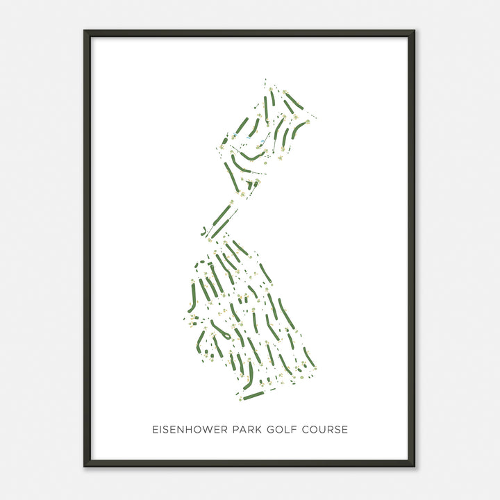 Print of Eisenhower Park Golf Course Modern Map