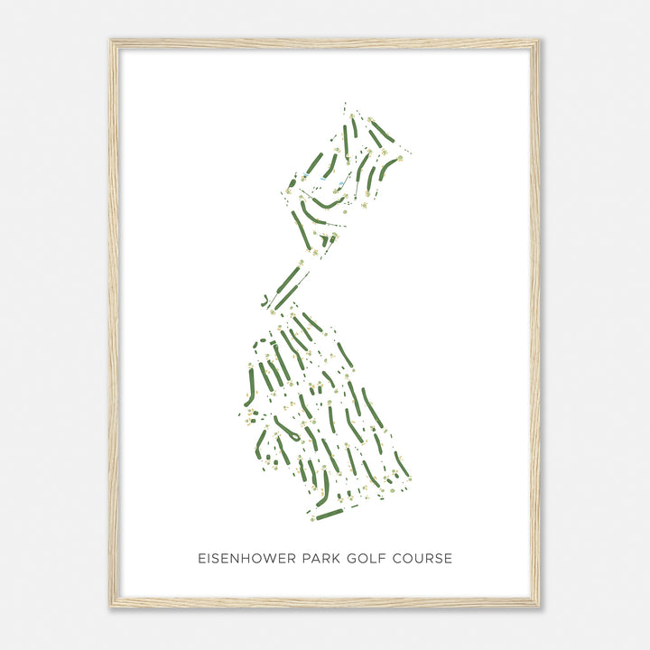 Print of Eisenhower Park Golf Course Modern Map