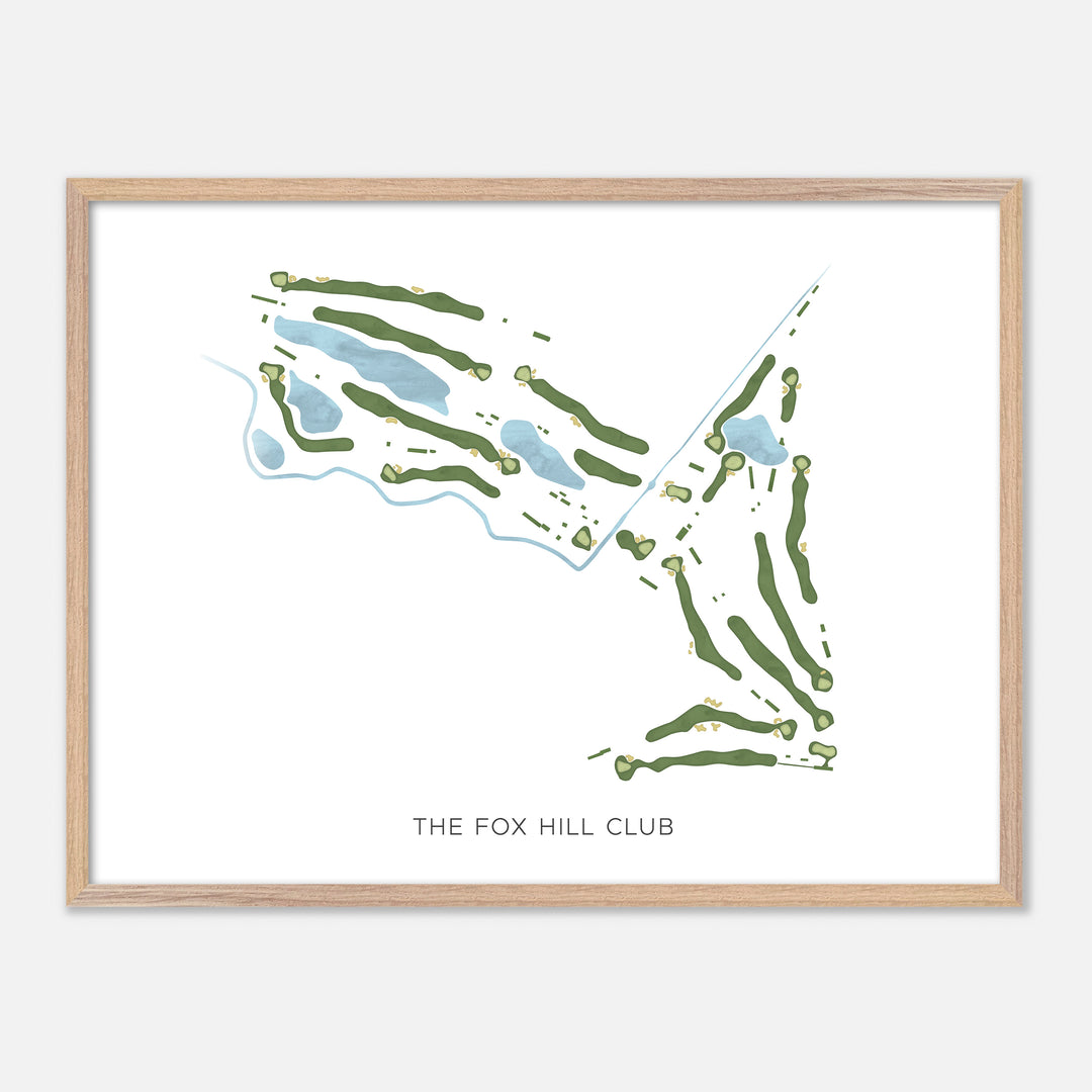 Print of The Fox Hill Club Modern Map