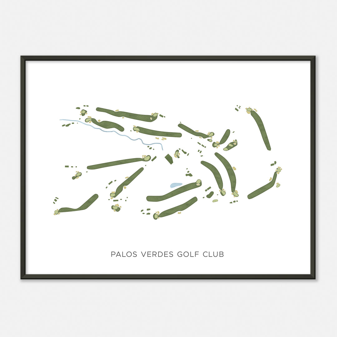 Print of Palos Verdes Golf Club Modern Map