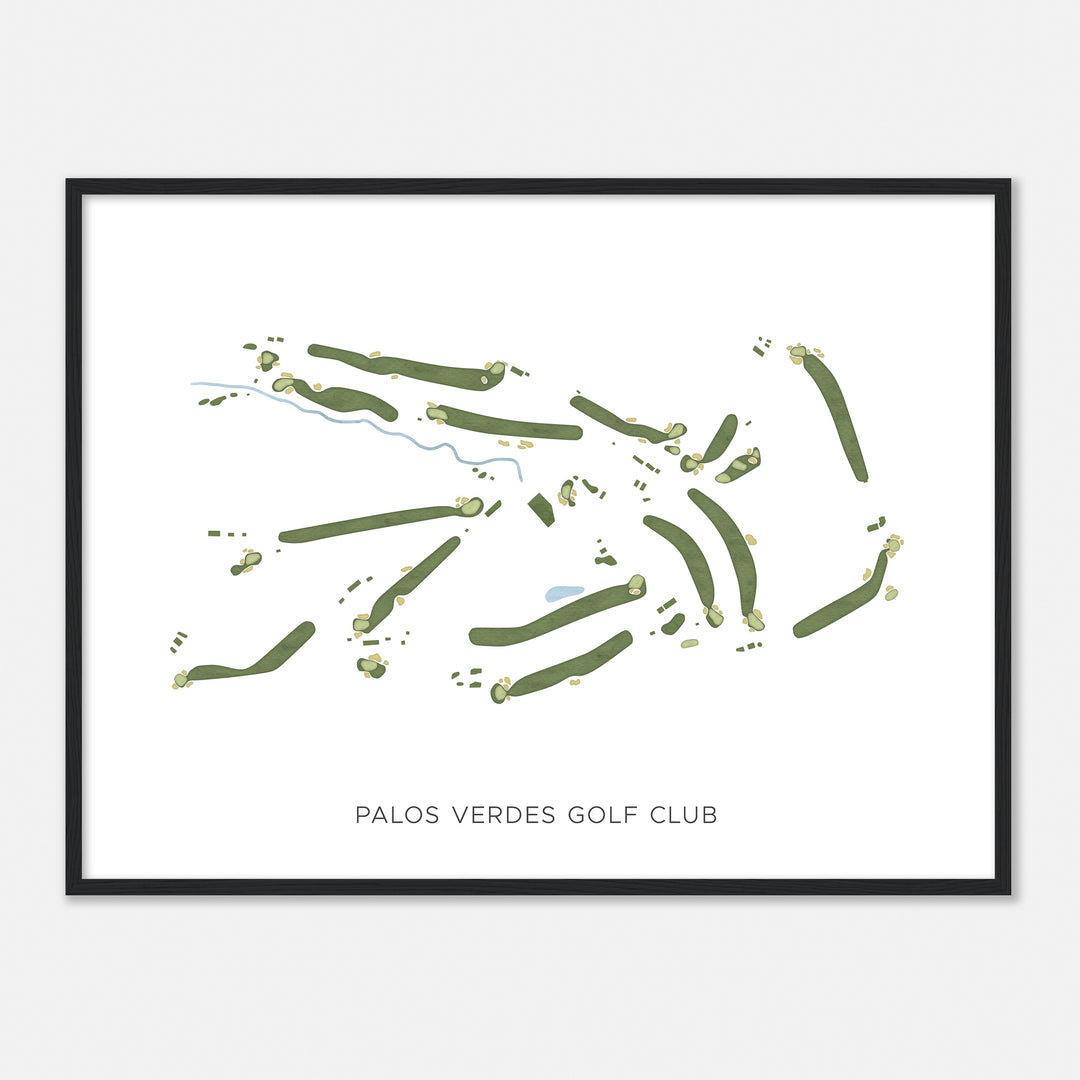 Print of Palos Verdes Golf Club Modern Map