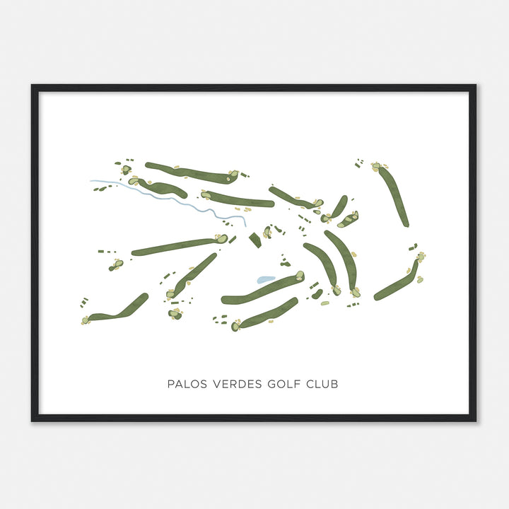 Print of Palos Verdes Golf Club Modern Map