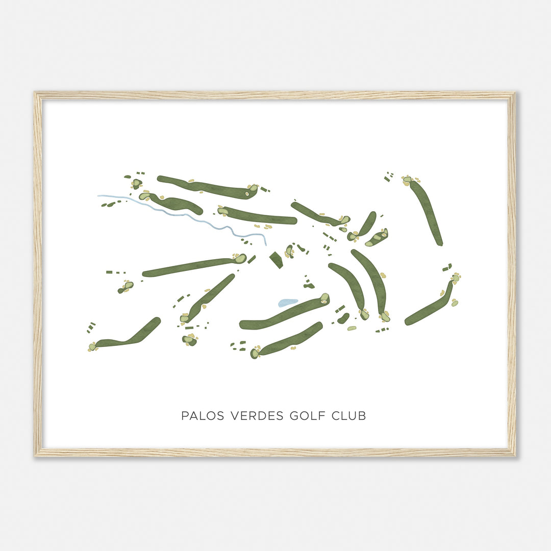 Print of Palos Verdes Golf Club Modern Map