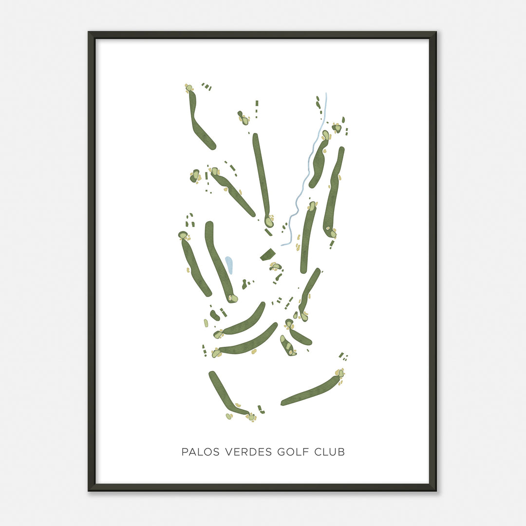 Print of Palos Verdes Golf Club Modern Map