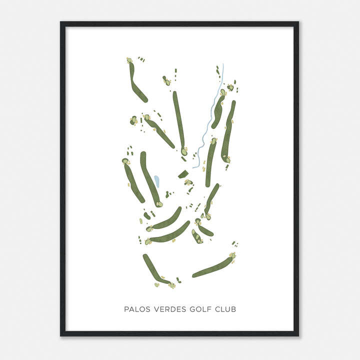 Print of Palos Verdes Golf Club Modern Map