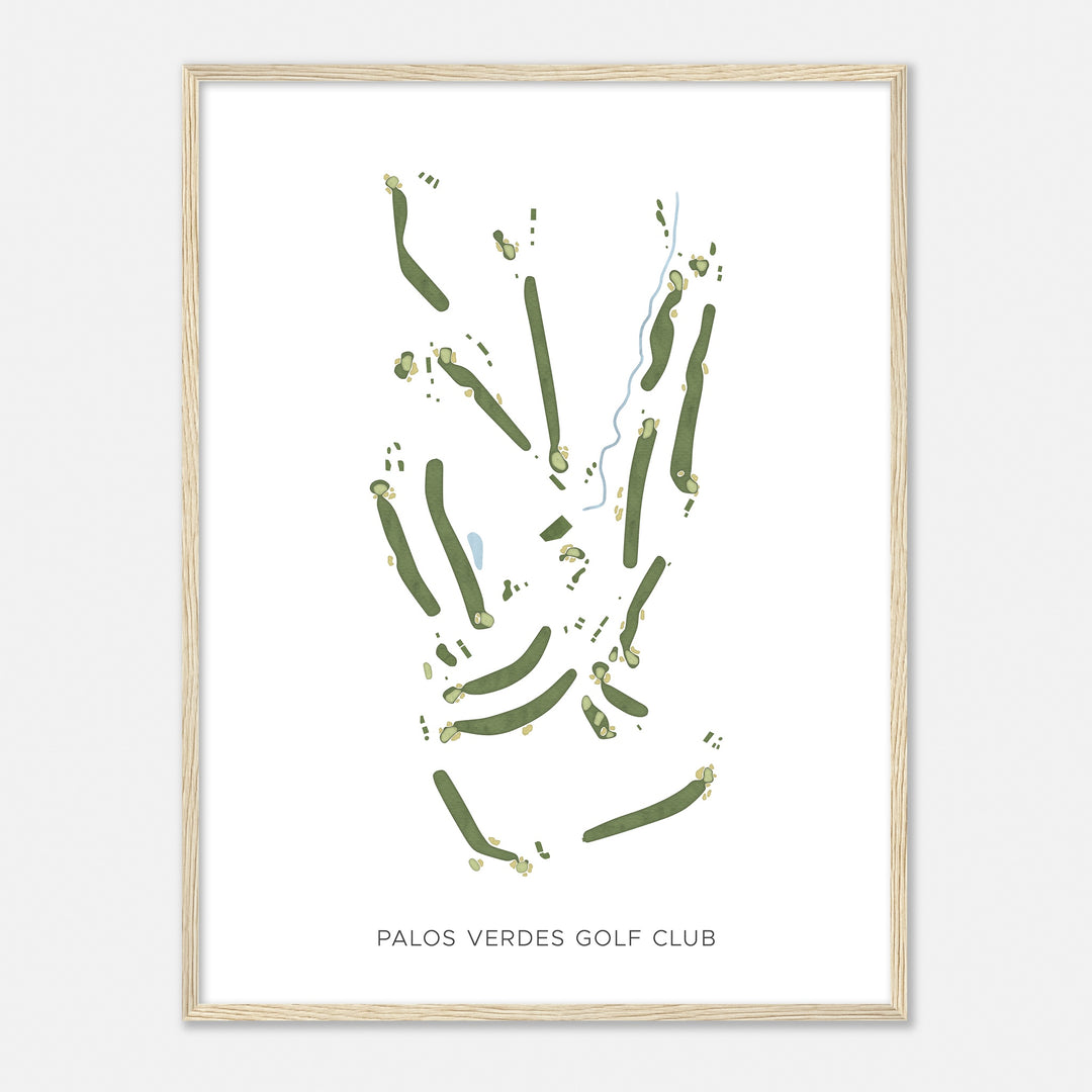 Print of Palos Verdes Golf Club Modern Map