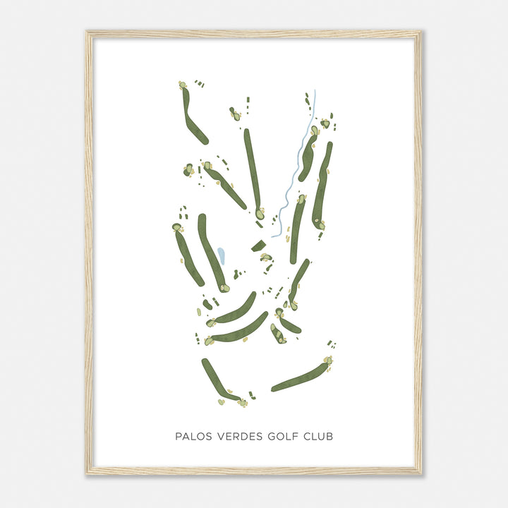 Print of Palos Verdes Golf Club Modern Map