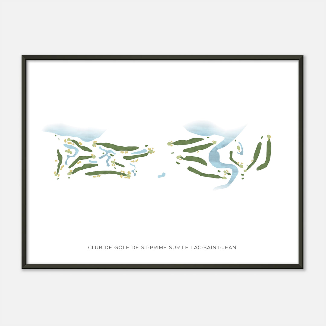 Print of Club De Golf De St-Prime Sur Le Lac-Saint-Jean Modern Map