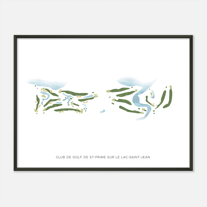Print of Club De Golf De St-Prime Sur Le Lac-Saint-Jean Modern Map