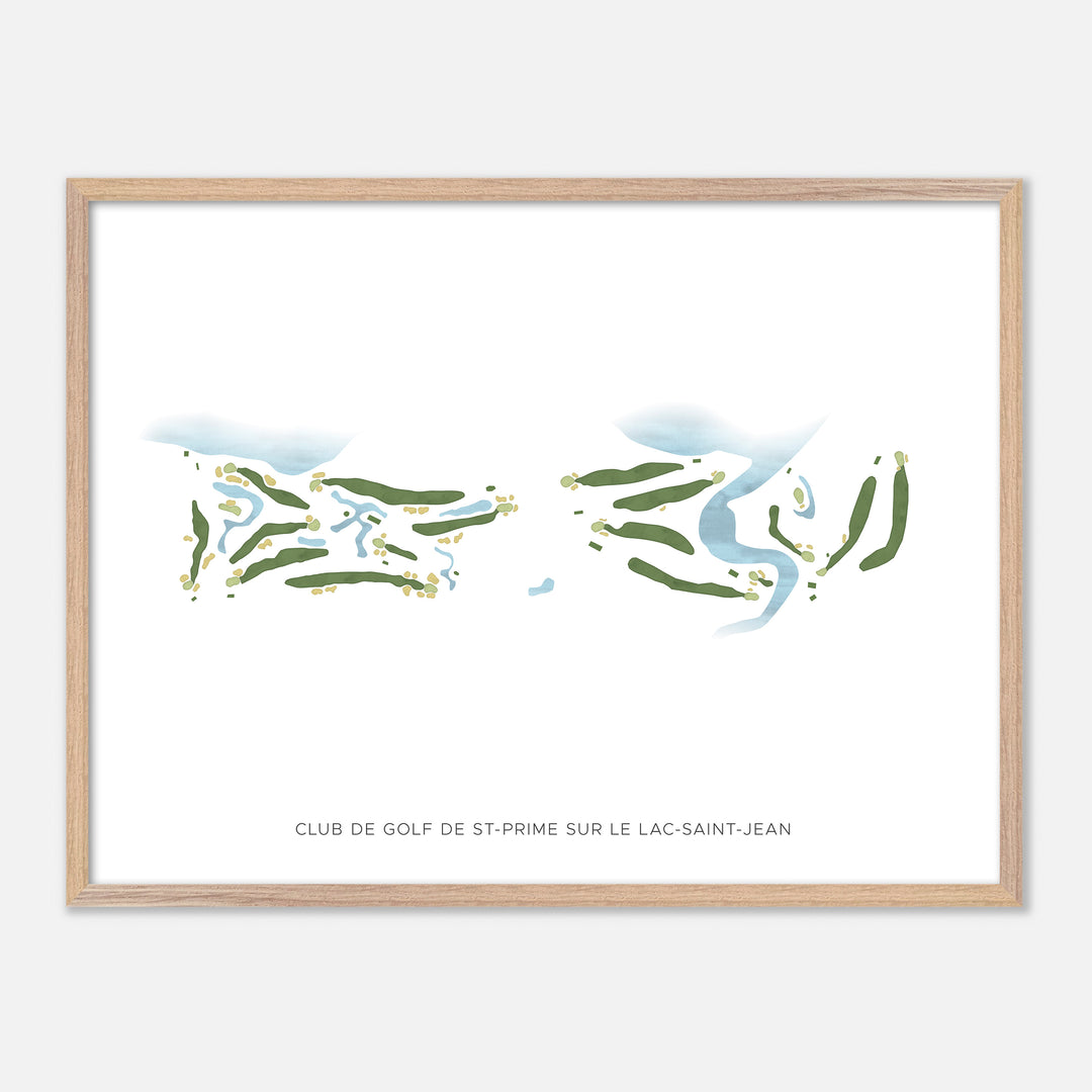Print of Club De Golf De St-Prime Sur Le Lac-Saint-Jean Modern Map