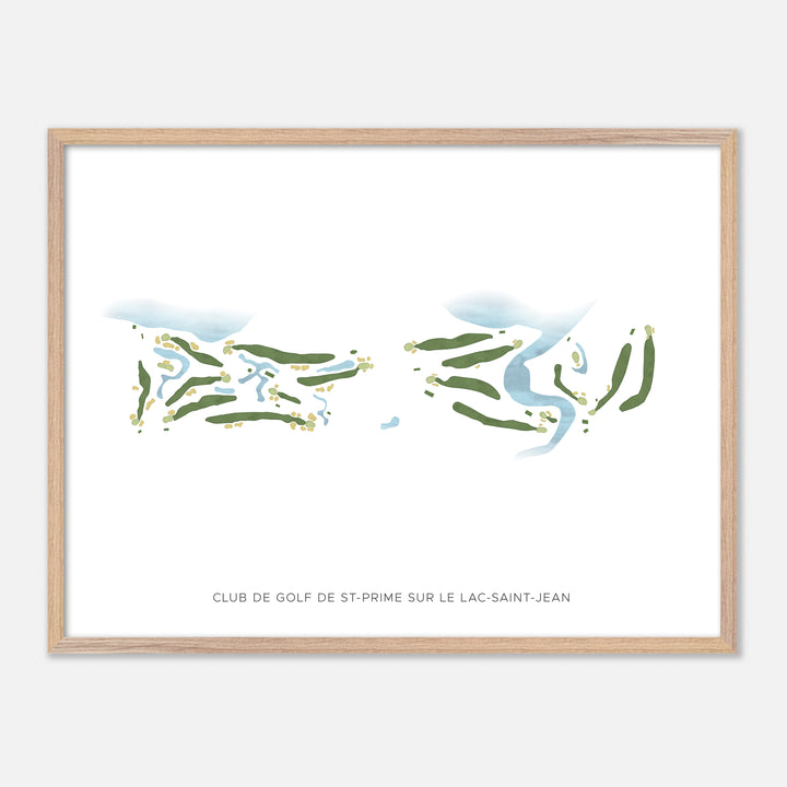 Print of Club De Golf De St-Prime Sur Le Lac-Saint-Jean Modern Map