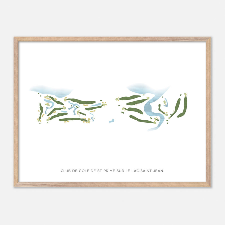 Print of Club De Golf De St-Prime Sur Le Lac-Saint-Jean Modern Map