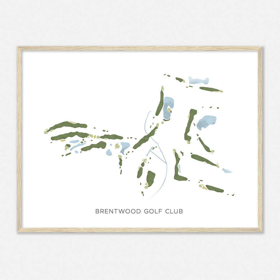 Print of Brentwood Golf Club Modern Map