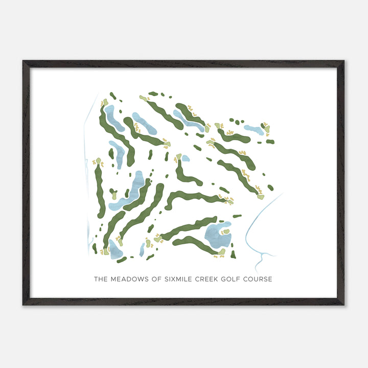 Print of The Meadows Of Sixmile Creek Golf Course Modern Map