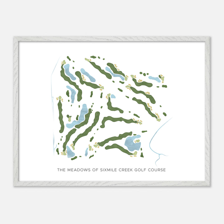 Print of The Meadows Of Sixmile Creek Golf Course Modern Map