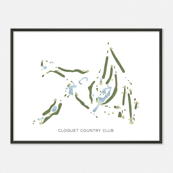 Print of Cloquet Country Club Modern Map