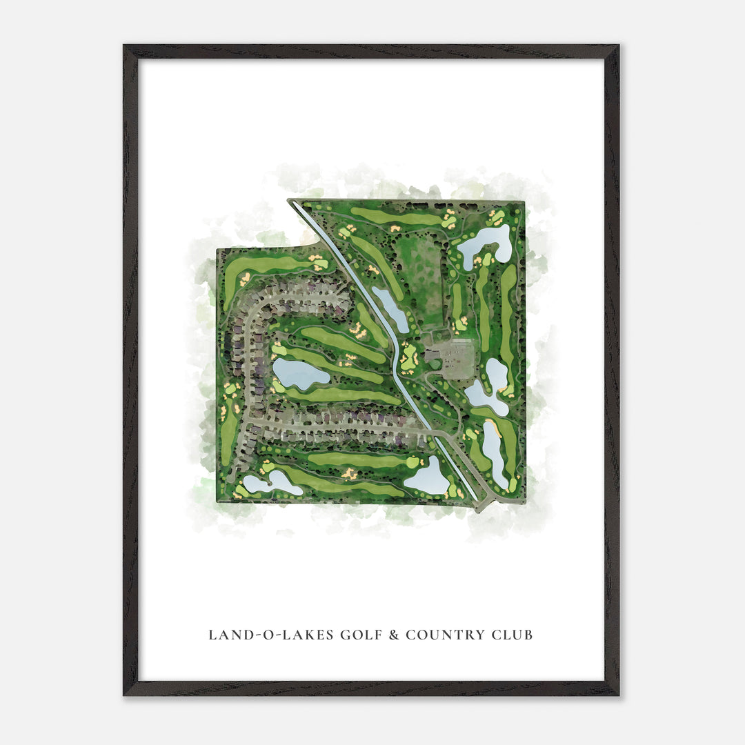 Print of Land-O-Lakes Golf &amp; Country Club Classic Map