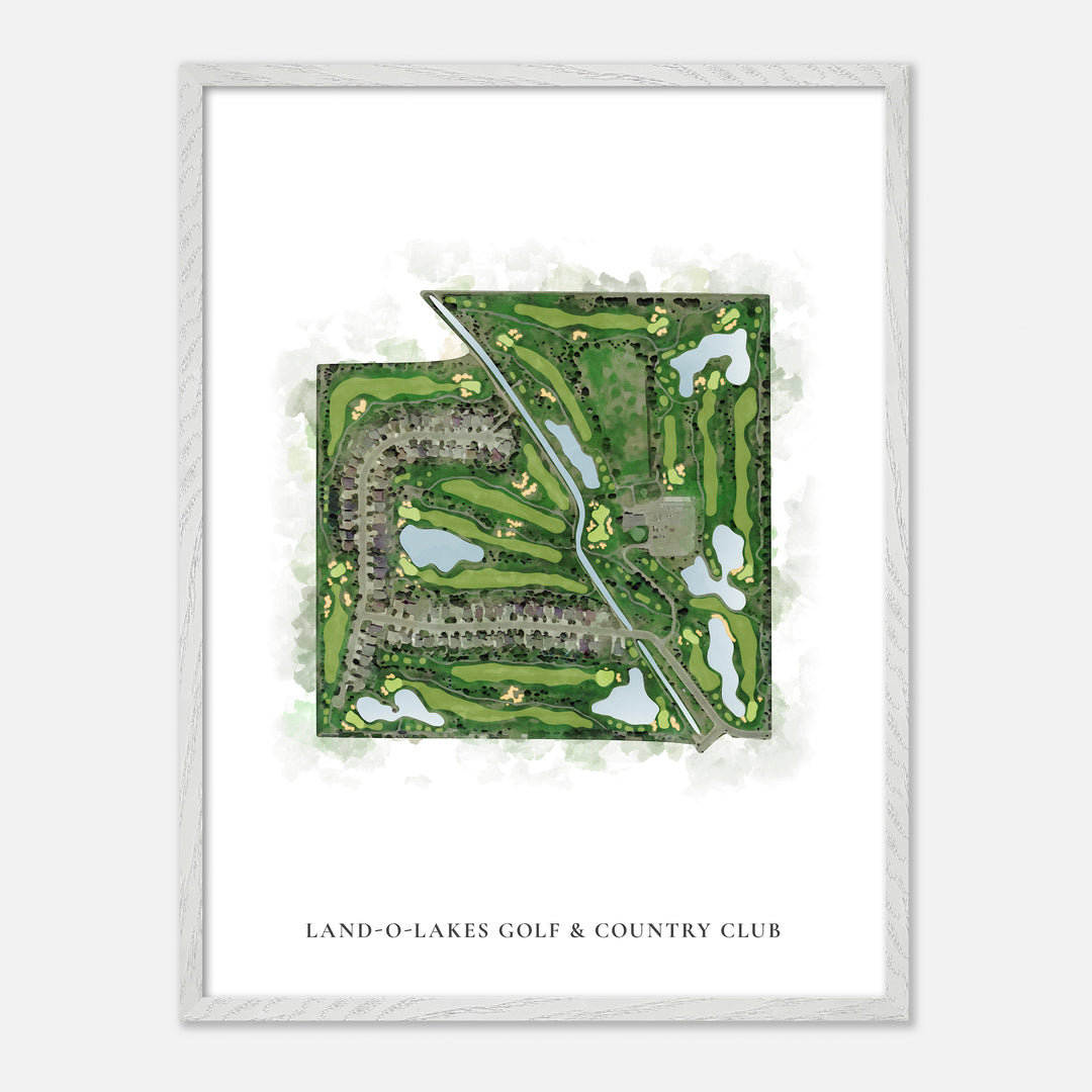 Print of Land-O-Lakes Golf &amp; Country Club Classic Map