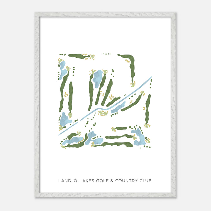 Print of Land-O-Lakes Golf & Country Club Modern Map