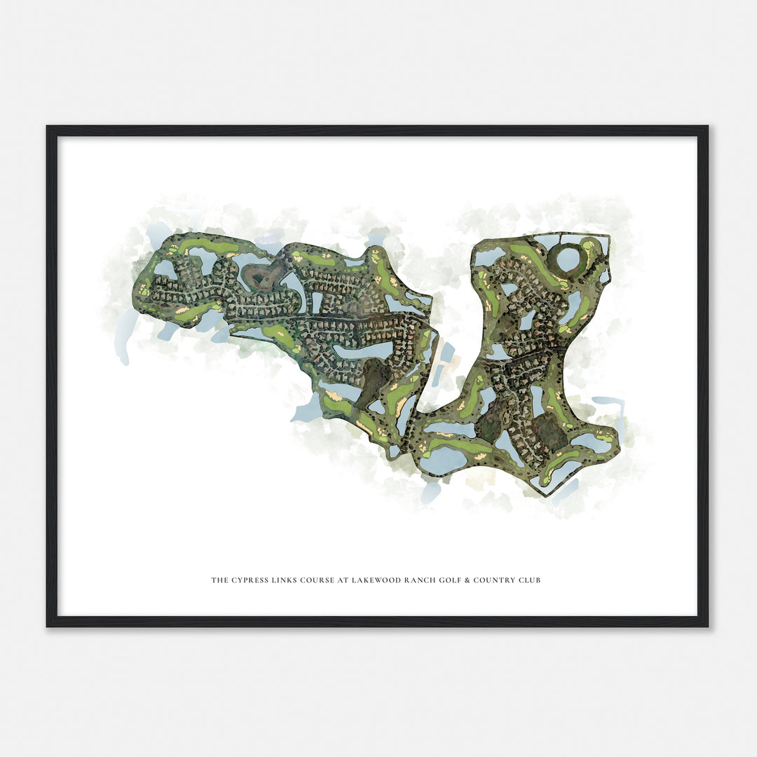 Print of The Cypress Links Course At Lakewood Ranch Golf & Country Club Classic Map