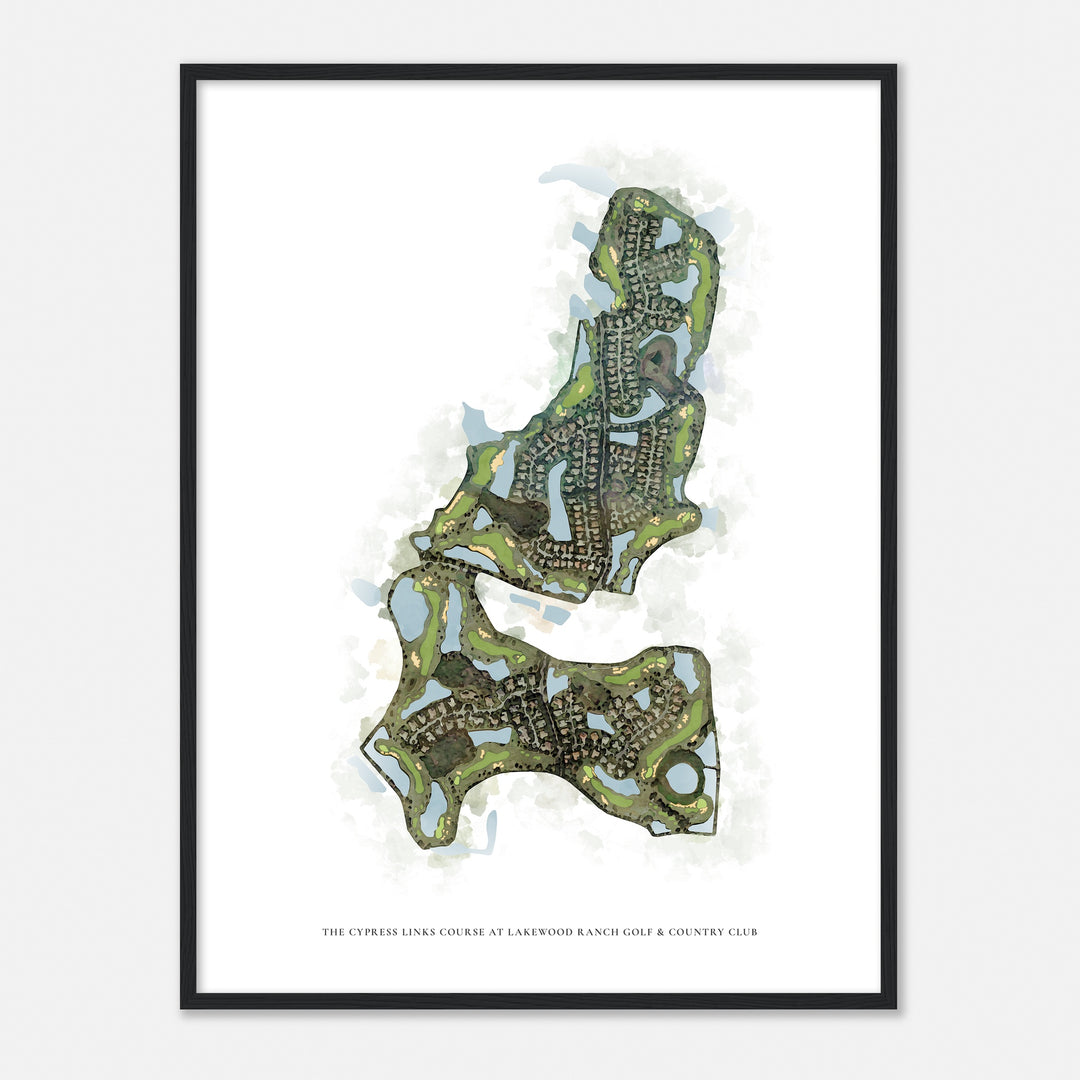 Print of The Cypress Links Course At Lakewood Ranch Golf & Country Club Classic Map