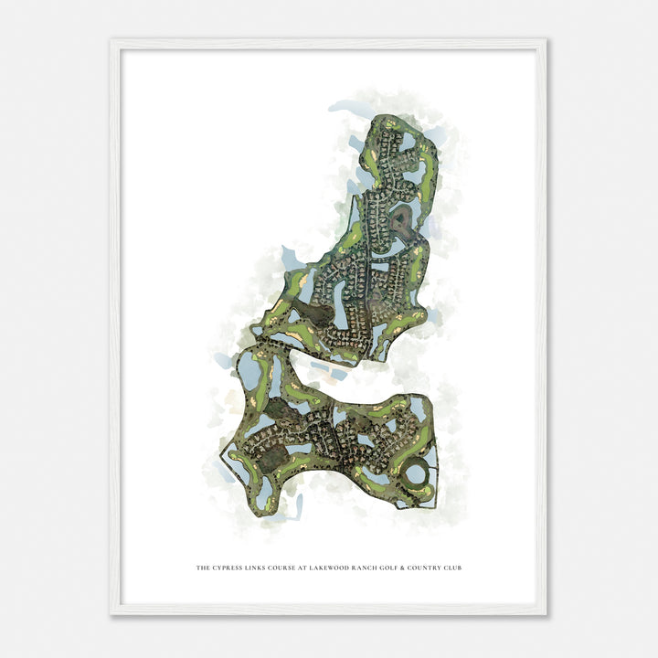 Print of The Cypress Links Course At Lakewood Ranch Golf & Country Club Classic Map