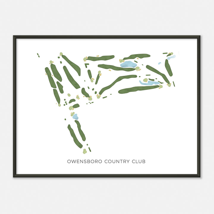 Print of Owensboro Country Club Modern Map