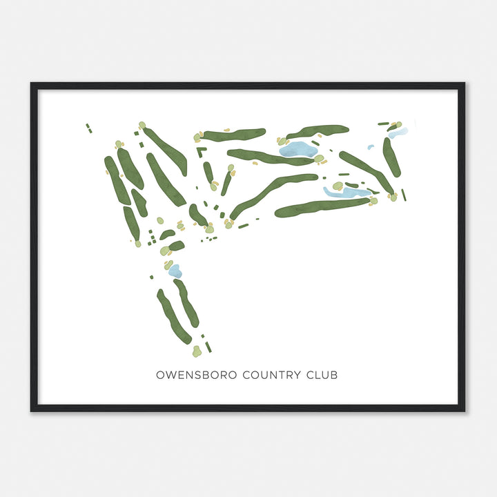 Print of Owensboro Country Club Modern Map