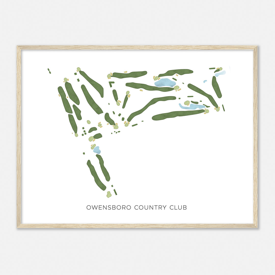 Print of Owensboro Country Club Modern Map