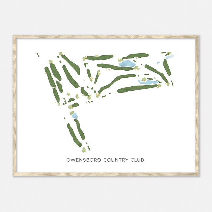 Print of Owensboro Country Club Modern Map