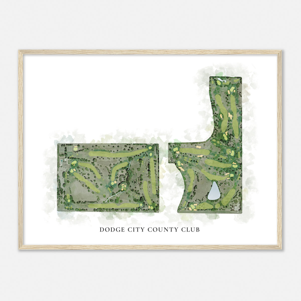 Print of Dodge City County Club Classic Map