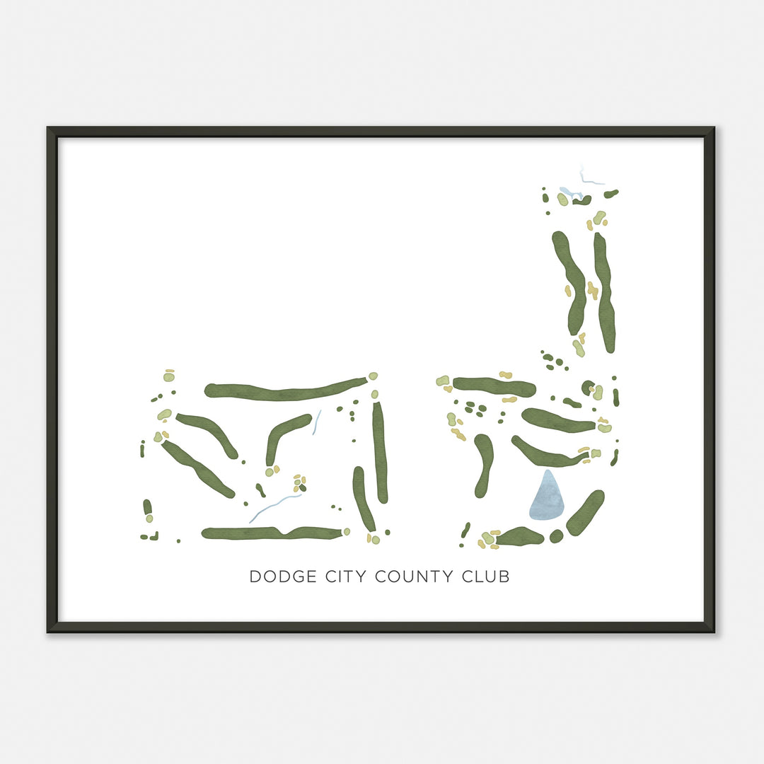 Print of Dodge City County Club Modern Map