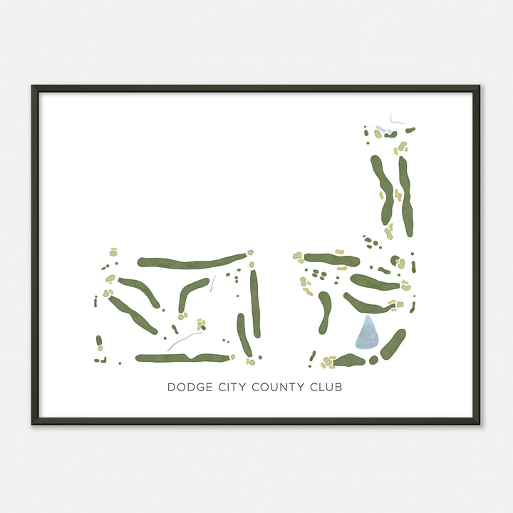 Print of Dodge City County Club Modern Map