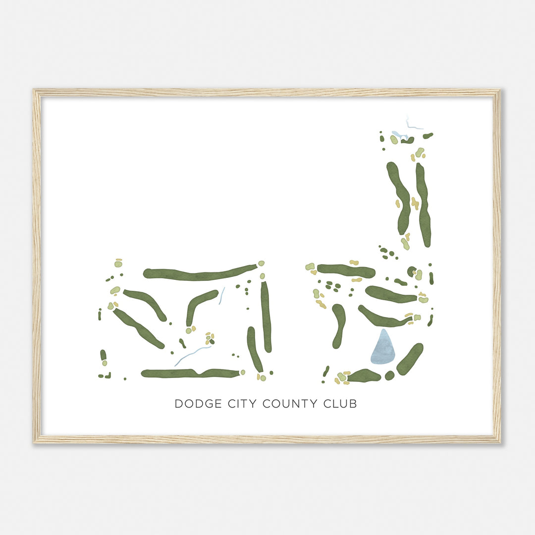 Print of Dodge City County Club Modern Map