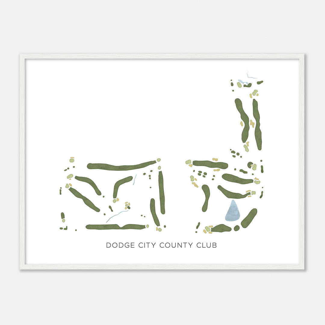 Print of Dodge City County Club Modern Map