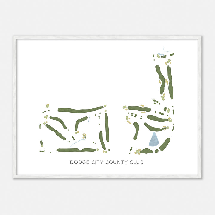 Print of Dodge City County Club Modern Map