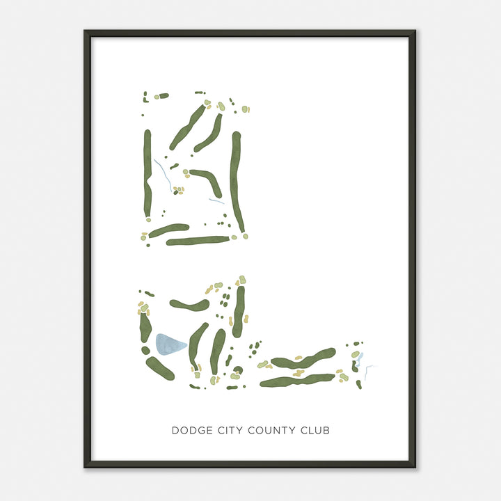 Print of Dodge City County Club Modern Map