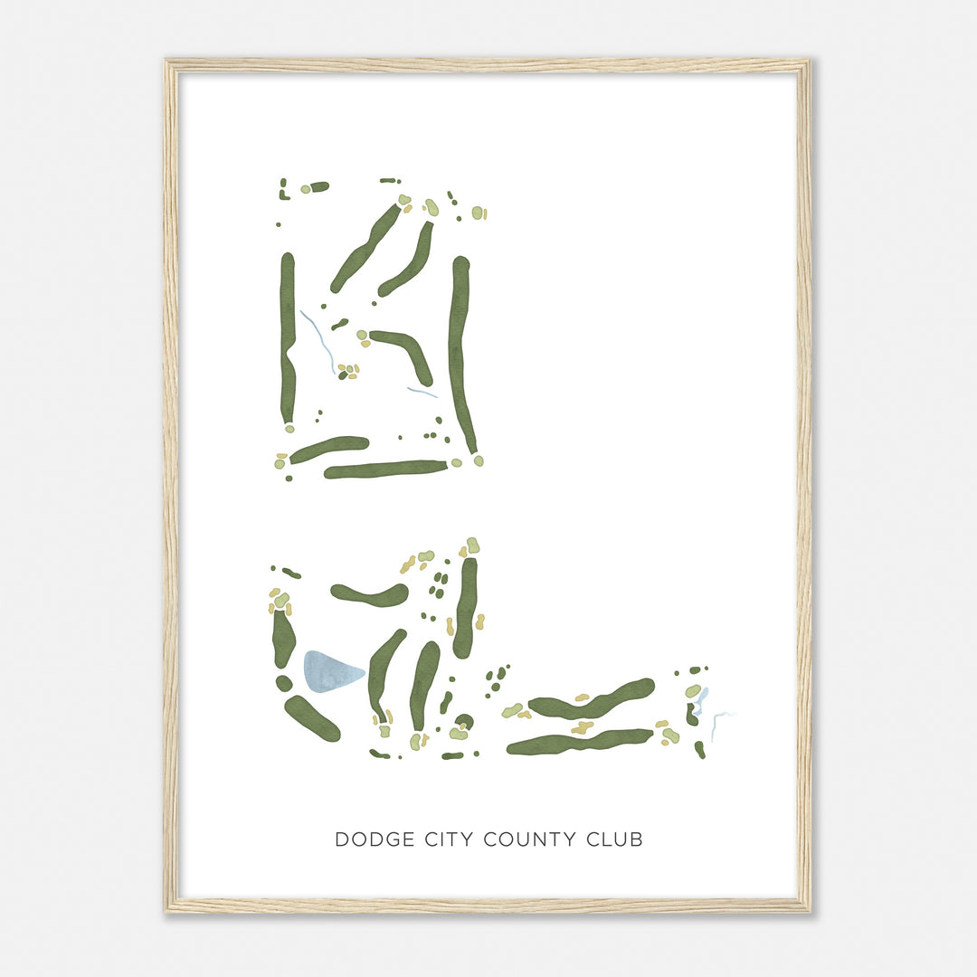 Print of Dodge City County Club Modern Map