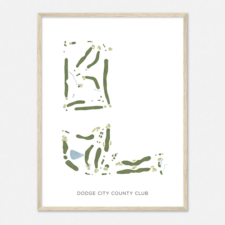 Print of Dodge City County Club Modern Map