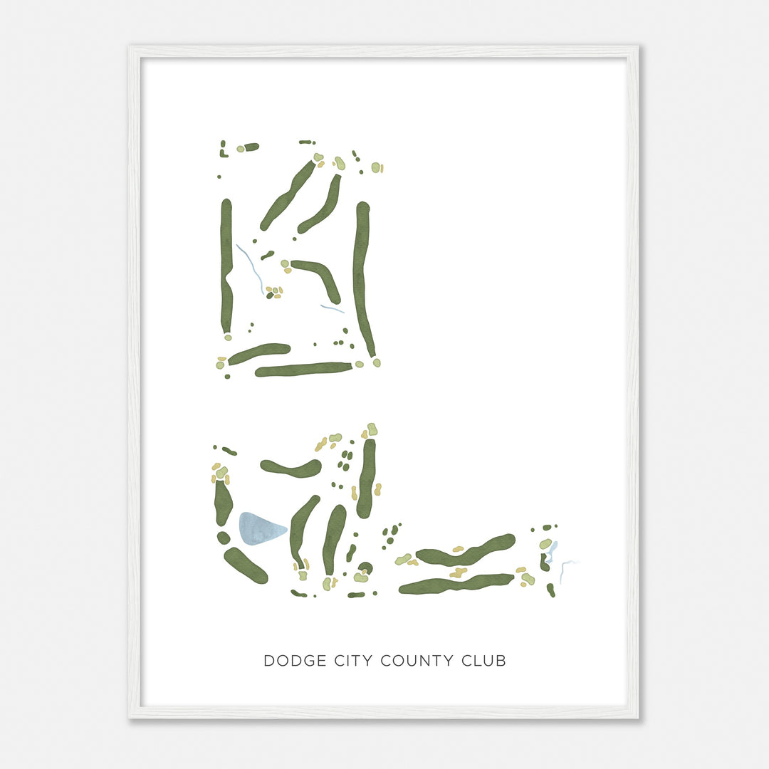 Print of Dodge City County Club Modern Map
