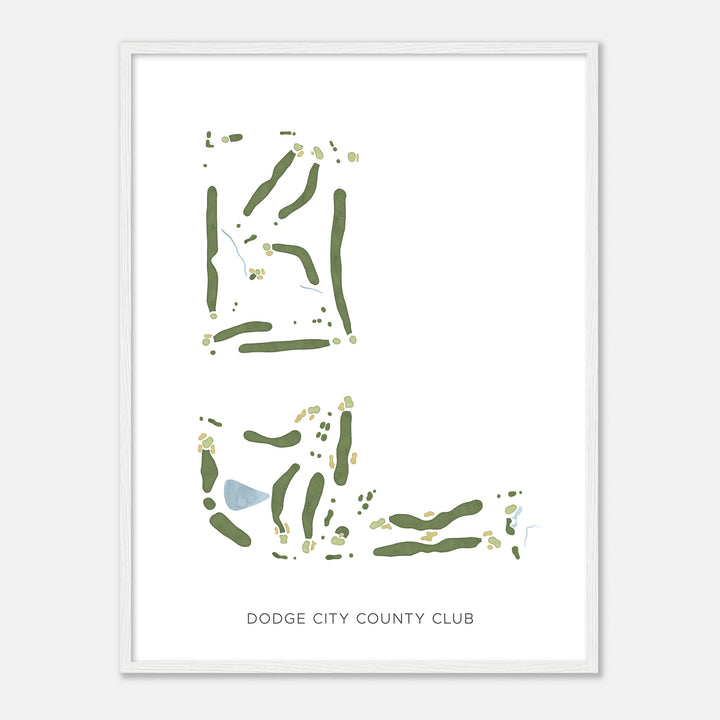 Print of Dodge City County Club Modern Map