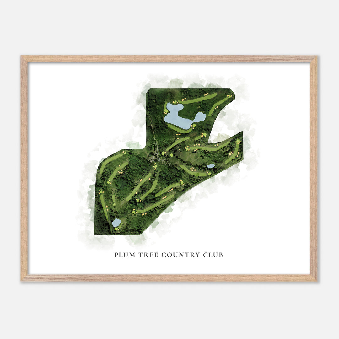 Print of Plum Tree Country Club Classic Map