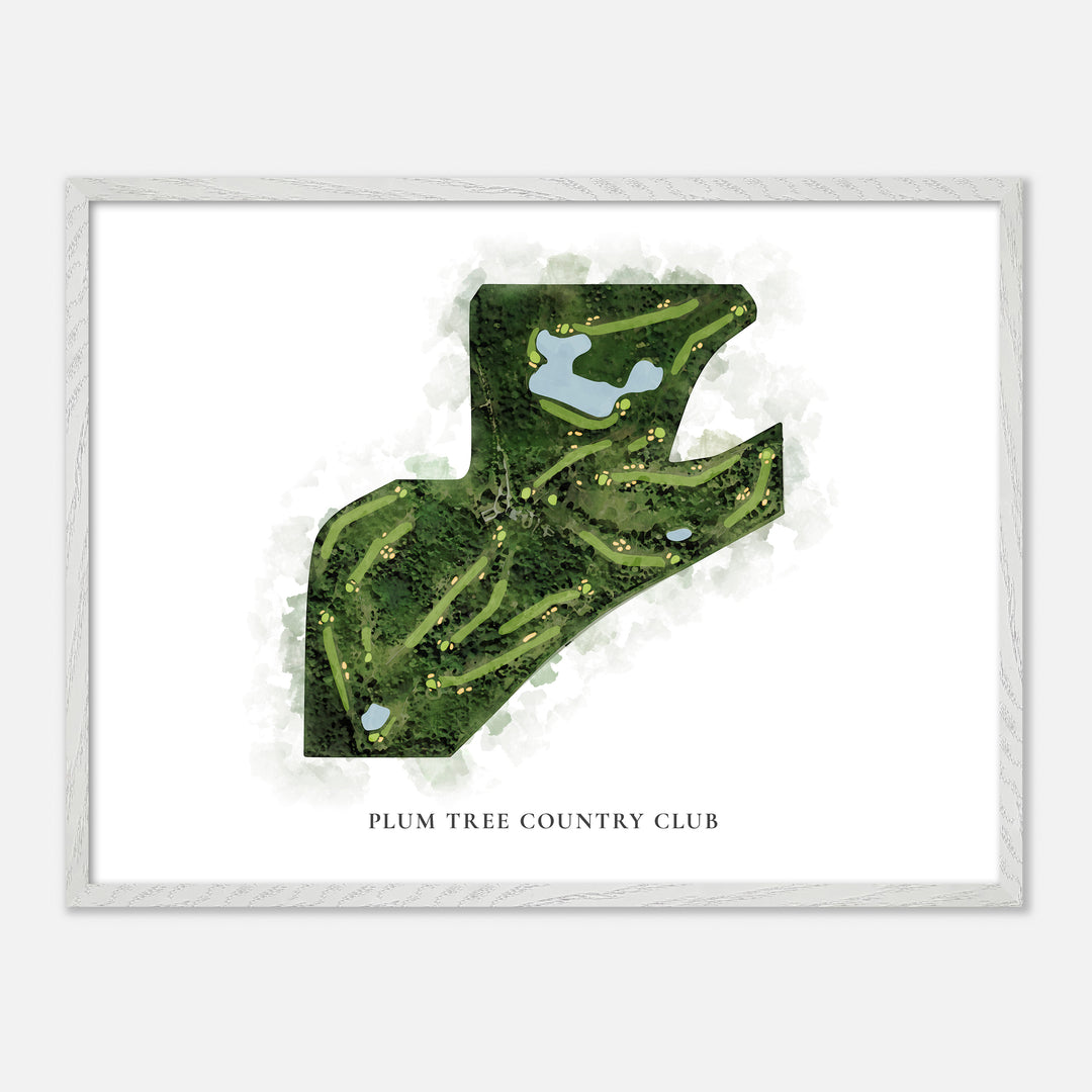 Print of Plum Tree Country Club Classic Map