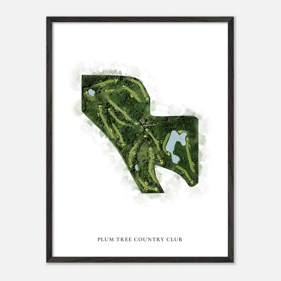 Print of Plum Tree Country Club Classic Map