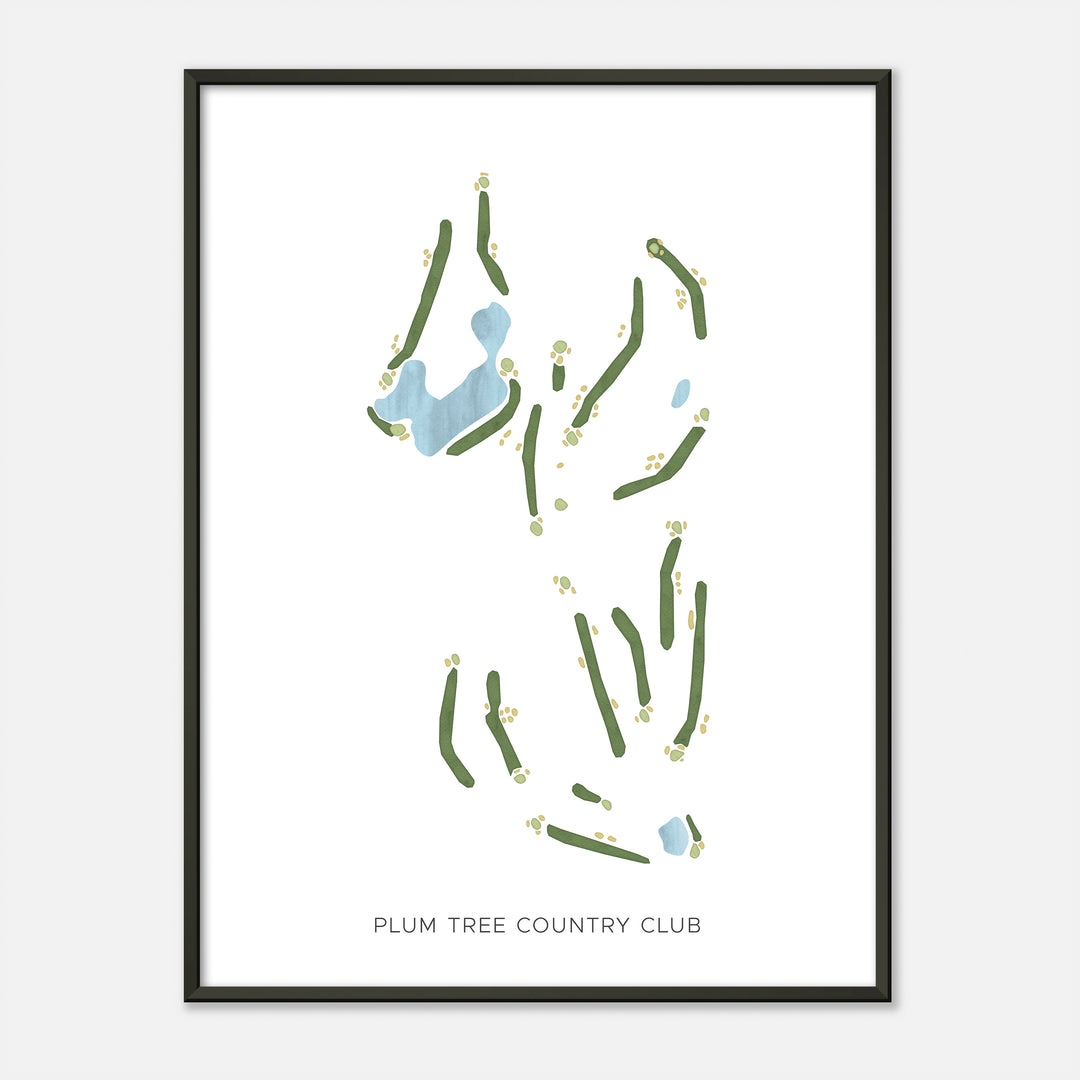Print of Plum Tree Country Club Modern Map