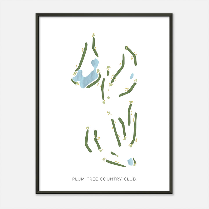 Print of Plum Tree Country Club Modern Map