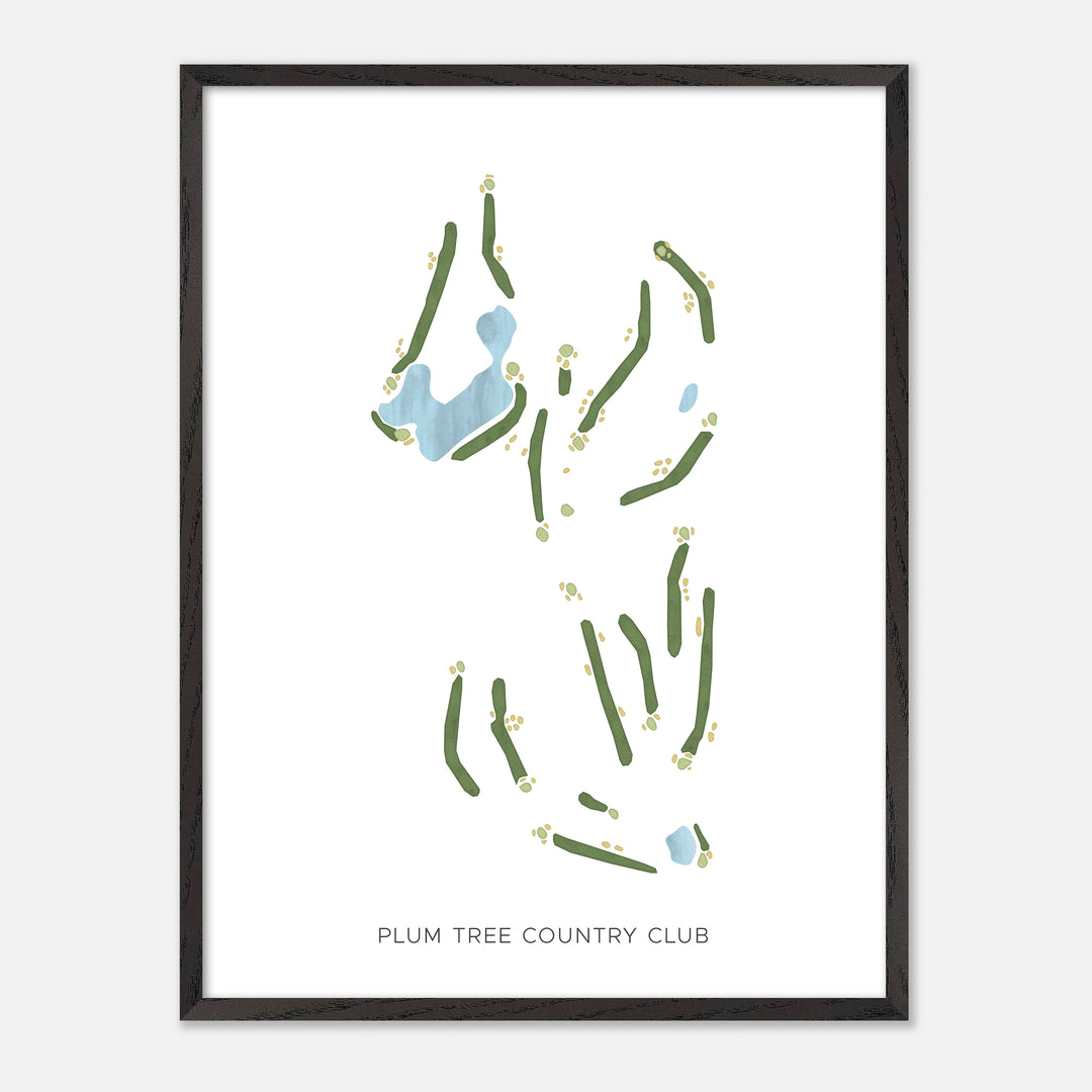 Print of Plum Tree Country Club Modern Map