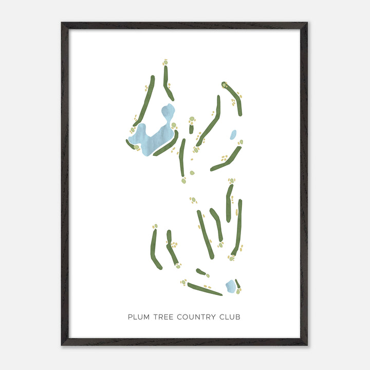 Print of Plum Tree Country Club Modern Map