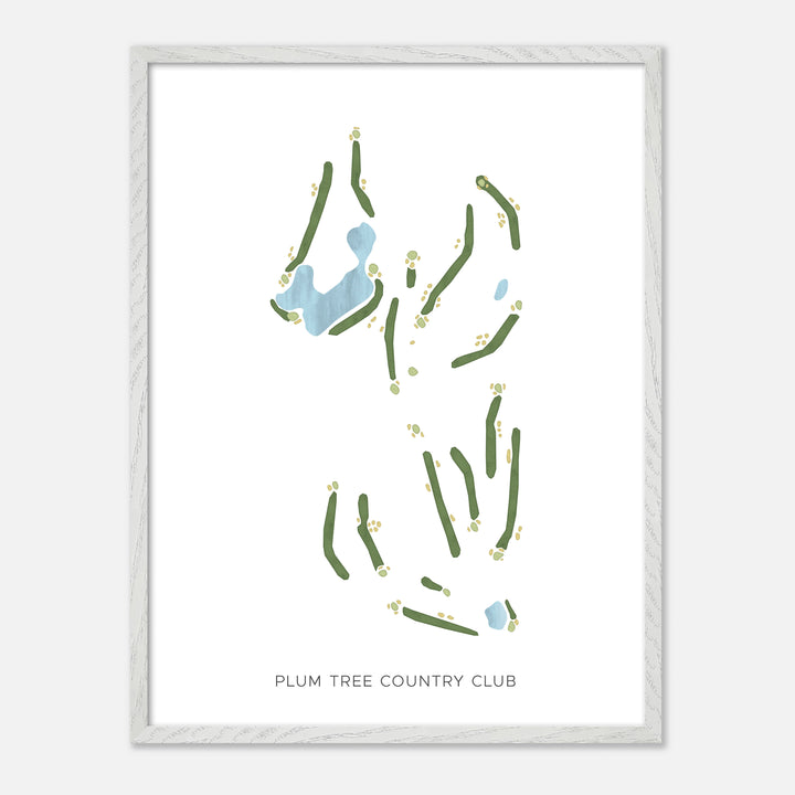 Print of Plum Tree Country Club Modern Map