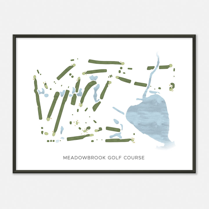 Print of Meadowbrook Golf Course Modern Map